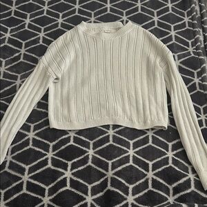Aeropostale Women's Off-White Ribbed Sweater